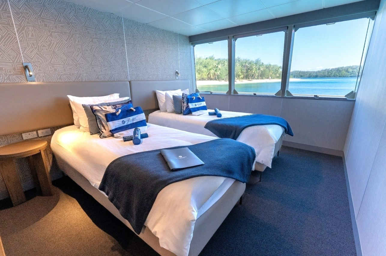 Hut met twee eenpersoonsbedden - Yasawa Princess II